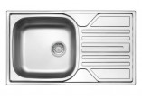 Dřez ocelový Deante Legato 76x43,5 cm, 1-komorowy z ociekaczem - satén