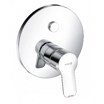 Podomítková baterie vanová - sprchová, do 88011, přepínač PUSH&SWITCH, KLUDI PURE & EASY - Chrom