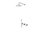 Sprchový set podomítkový s hlavicí sprchovým i soupravaem sprchové hlavici, Bruma Leaf - Chrom