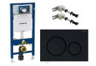 Modul podomítkový Geberit Duofix H112 + distanční ramena + Tlačítko Geberit Sigma 20 černá matnáný