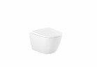 ROCA Mísa WC podvěsná Rimless Compacto se sedadlem s pozvolným sklápěním (souprava)