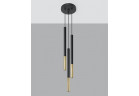 Lampa Závěsná Sollux Lighting MOZAICA 3P, G9 3x12W, černá/zlatá
