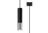 Lampa závěsná Sollux Ligthing LOOPEZ 1, GU10 1x40W 1x12W, černá/chrom