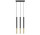 Lampa závěsná Sollux Ligthing MOZAICA 3L, G9 3x12W LED, černá/zlato