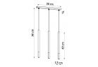 Lampa závěsná Sollux Ligthing MOZAICA 3L, G9 3x12W LED, černá/chrom