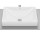 Umyvadlo na desku Roca 50 cm, obdélníková bez otvoru pro baterii, FINECERAMIC - Bílá
