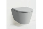 Závěsné wc WC Laufen Kartell by Laufen, Silent Flush, 54,5x37cm, rimless - šedá matnáný