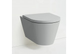 Závěsné wc WC Laufen Kartell by Laufen, 54,5x37cm, rimless - šedá matnáný