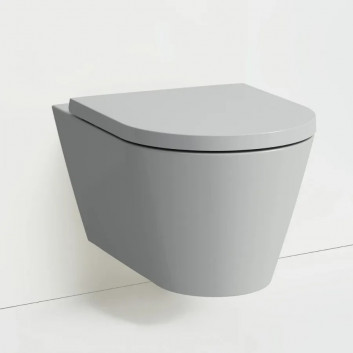 Závěsné wc WC Laufen Kartell by Laufen, 54,5x37cm, rimless - šedá matnáný