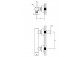 Termostatická baterie prysznicowo-vanová 3výstupová podomítková, prvek na stěnu, Omnires Y - Nikl 