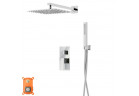 Sprchový set s baterií i sluchátkem Corsan Ango,horní sprcha 25cm, chrom
