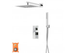 Sprchový set s baterií i sluchátkem Corsan Ango,horní sprcha 25cm, chrom