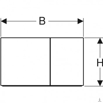 Tlačítko Geberit Sigma 70 přední spouštěcí do spłukiwania dwudzielnego - černá chrom