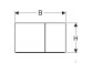 Tlačítko Geberit Sigma 70 přední spouštěcí do spłukiwania dwudzielnego - černá chrom