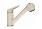 Dřezová baterie Franke Prince II pull-out spray , výška 175mm, otočné výtokové rameno, béžový