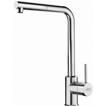 Dřezová baterie Franke Sirius L Side pull-out , výška 333mm, otočné i výsuvná sprcha, béžový/chrom