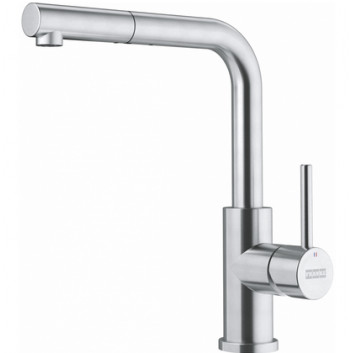 Dřezová baterie Franke Sirius L Side pull-out , výška 333mm, otočné i výsuvná sprcha, onyx/chrom