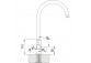 Dřezová baterie Franke Urban pull-out , výška 294mm, otočné i výsuvná sprcha, chrom