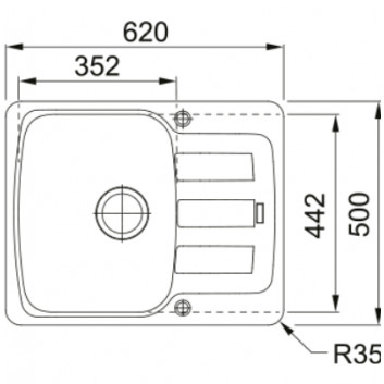 Dřez wbudowywany, Franke Antea AZG 611-62 - onyx