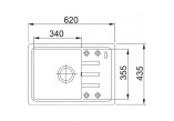Dřez wbudowywany, Franke Bliss BFG 611-62 ,černá odtok, černá matnáný