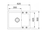 Dřez wbudowywany, Franke Maris MRG 611-62 , černá odtok, černá matnáný