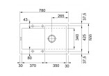 Dřez wbudowywany, Franke Maris MRG 611-78 , černá matnáný