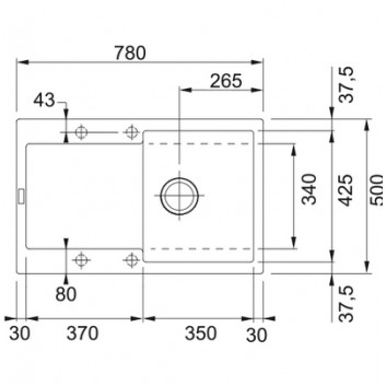 Dřez wbudowywany, Franke Maris MRG 611-78 , černá matnáný