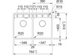 Dřez wbudowywany, Franke Maris MRG 620-35-35 , bílý polarny