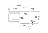 Dřez wbudowywany, Franke Urban UBG 611-86 , bílý polarny
