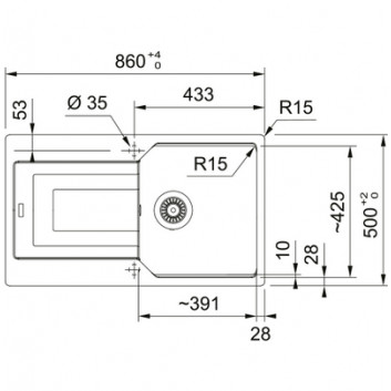 Dřez wbudowywany, Franke Urban UBG 611-86 , onyx