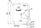 Baterie kuchena Franke Atlas Neo pull-out, výška 297mm, výsuvná sprcha, zlato