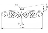 KLUDI A-QA sprchová hlava / horní sprcha 300mm DN 15, bílý matnáný