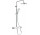 Sprchový systém Duravit Shelf 1050 MinusFlow, s baterií termostatickou a horní sprchou 23 cm - chrom/ bílý lesklý