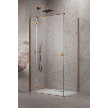 Pevná boční stěna S1 70 Radaway Essenza New Black KDJ 66.7-68.2-200cm, profil černá, sklo čiré