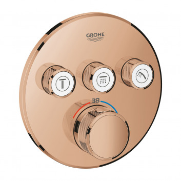 Baterie podomítková Grohe Grohtherm SmartControl termostatická 3-přijimače vody - polished nickel 