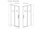 Dveře wnękowe Radaway Idea DWJ 140cm x 200.5cm pravé sklo čiré zlato szczotkowane 
