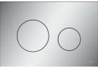 Splachovací tlačítko do WC TECE loop z plastu, spłukiwanie dwoma ilościami vody - matný chrom