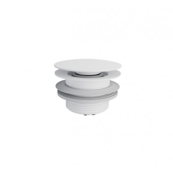 Zátka vanová Excellent, click-clack - bílý matnáný