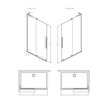 Sprchový kout Radaway Furo-SL Walk-in 790-800x2000mm - profil chrom