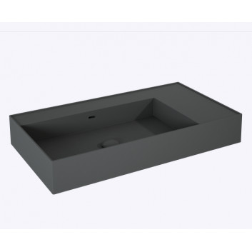 Umyvadlo stěnová levá 80x45.5cm, Elita Solid-Surface, bílý matnáný