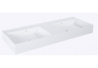 Umyvadlo stěnová levá DUO 120.5x45.5cm, Elita Solid-Surface, bílý matnáný