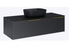 Komoda Soho Slim 120 2S, Elita, černá matnáný
