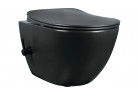Mísa WC s funkcí bidetu s baterií mieszaczową, Deante Peonia - nero (černá matnáný)