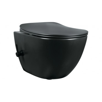Mísa WC s funkcí bidetu s baterií mieszaczową, Deante Peonia, nero