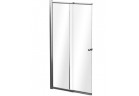 Vanová zástěna Besco Easy Slide Black, 100x150cm, 2-křídlové, univerzální, profil chrom