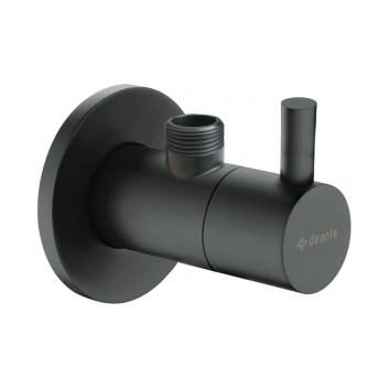 Ventil rohový s keramickou hlavicí 1/2"-3/8" kruhový, Deante, nero