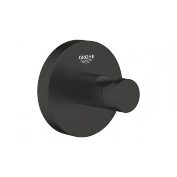 Háček na płaszcz koupelový, Grohe Essentials, matnánýte black