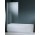 Vanová zástěna Novellini Aurora 1 - 75x150 cm, skladací, bílý profil, sklo satén