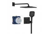 Podomítkový sprchový set Grohe Grohtherm SmartControl s hlavovou sprchou Rainshower Mono 310 Cube - phantom black