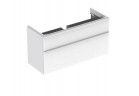 Závěsná skříňka pod umyvadlo Geberit Smyle Square 118,4 cm, se dvěma zásuvkami - bílá